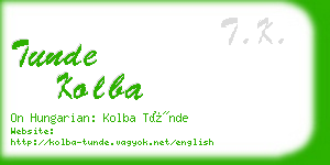 tunde kolba business card